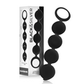Black&Silver Lennon Anal-Perlenrosenkranz 4 Kugeln 15 cm