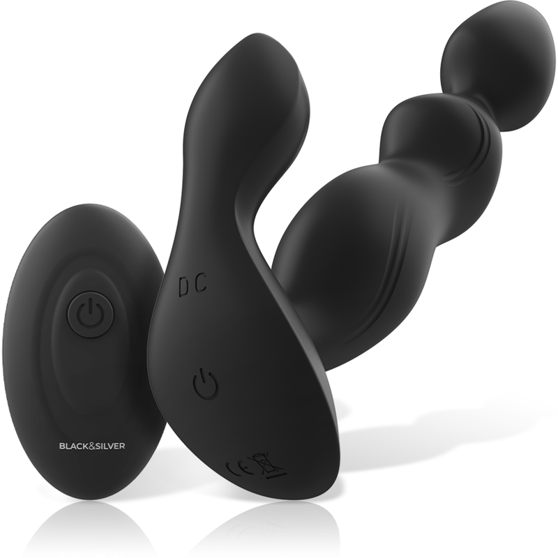 Black&Silver Cora Vibrierender Unisex-Analplug + Fernbedienung