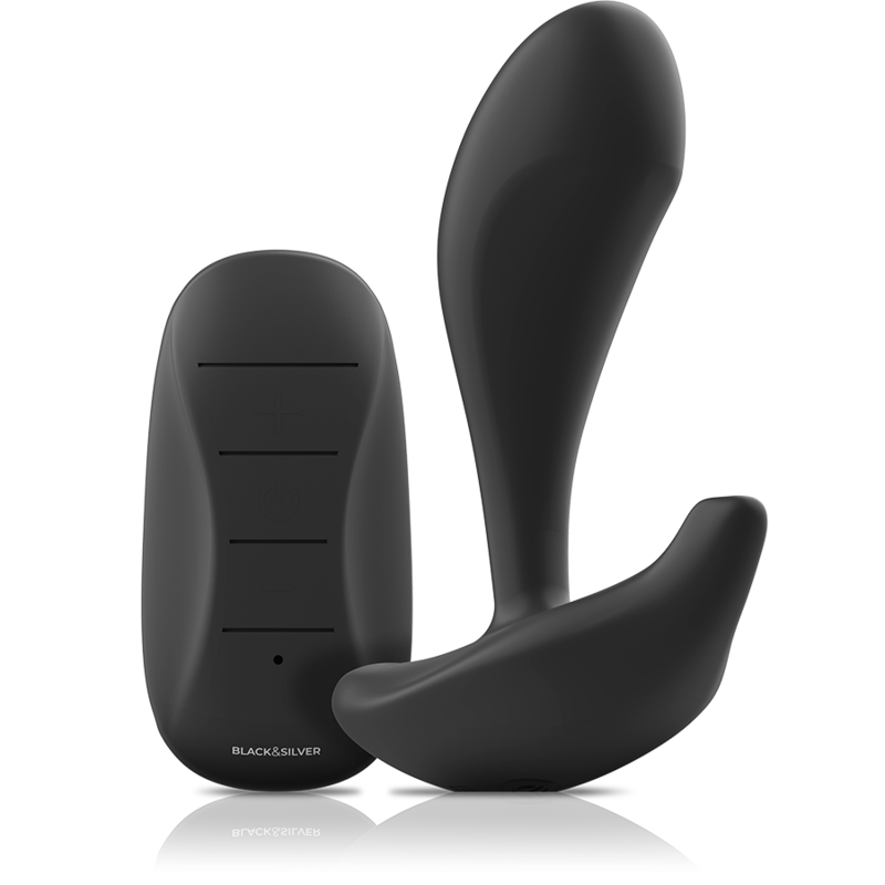 Black&Silver Dwayne Vibrierender Unisex-Analplug + Fernbedienung