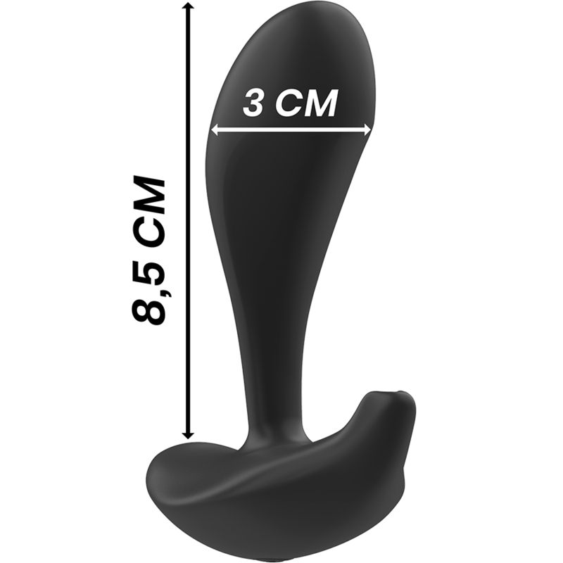 Black&Silver Dwayne Vibrierender Unisex-Analplug + Fernbedienung