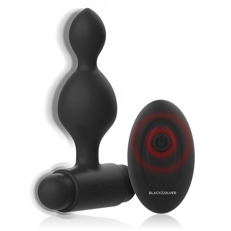 Black&Silver Tucker Kleiner Silikon-Analplug + Fernbedienung