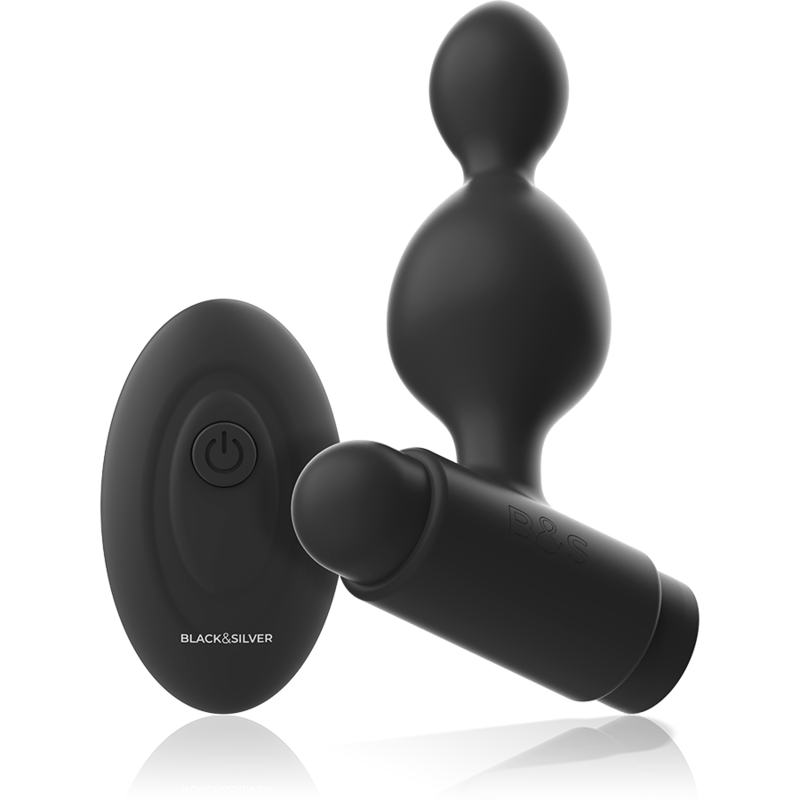 Black&Silver Tucker Kleiner Silikon-Analplug + Fernbedienung