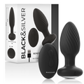 Black&Silver Wells Rotierender Silikon-Analplug + Fernbedienung