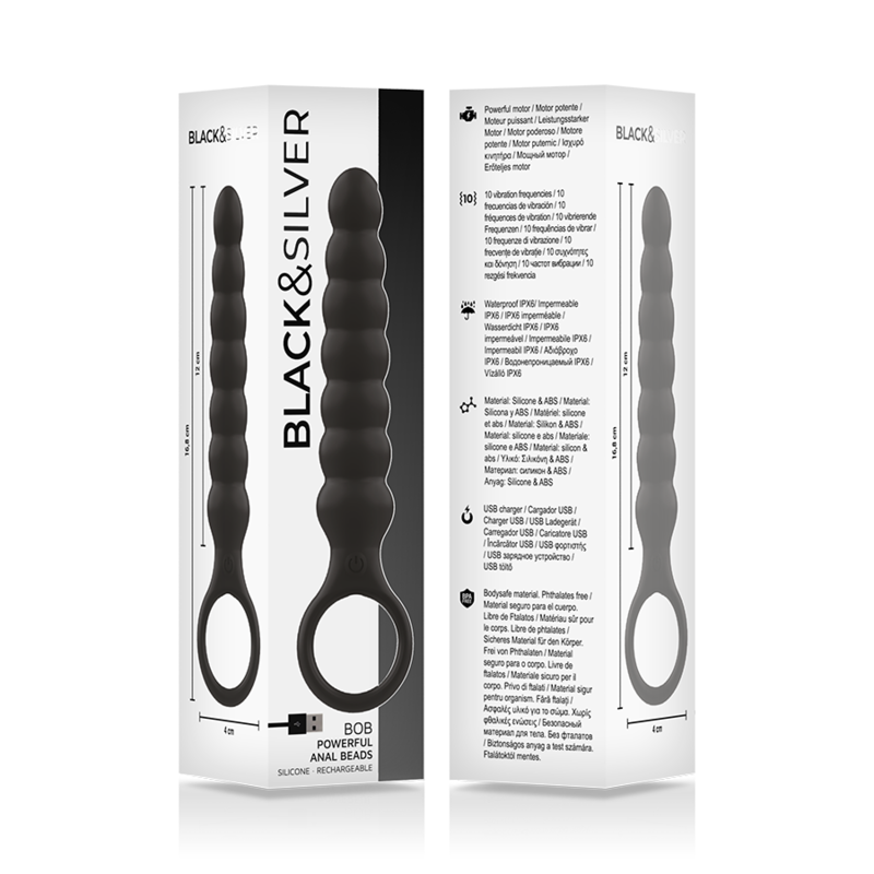 Black&Silver Bob Leistungsstarker Silikon-Anal-Dilator