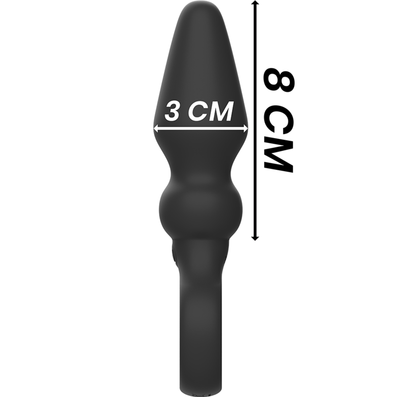 Black&Silver Ozzy Leistungsstarker Doppelschicht-Silikon-Analplug