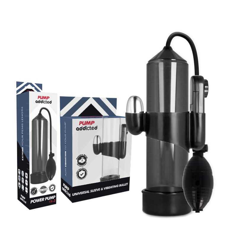 Pump Addicted Rx3 Schwarzer Vibrator