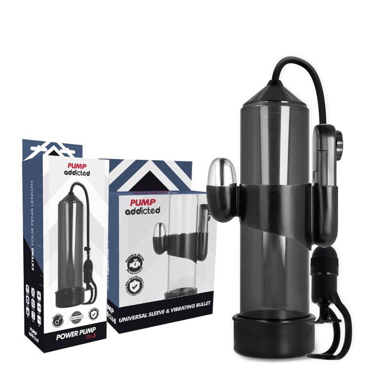 Pump Addicted Rx5 Schwarzer Vibrator