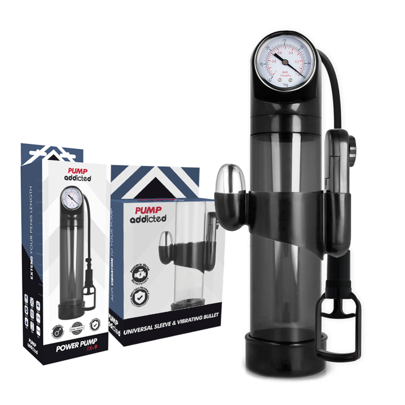 Pump Addicted Rx9 Schwarzer Vibrator