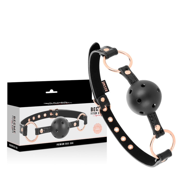 Begme Black Edition Ballknebel Veganes Leder