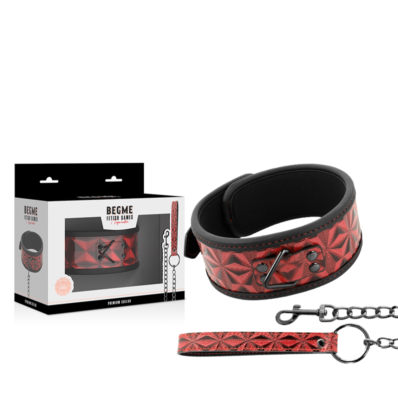 Begme Red Edition Halsband aus veganem Leder – Neopren, nickelfrei