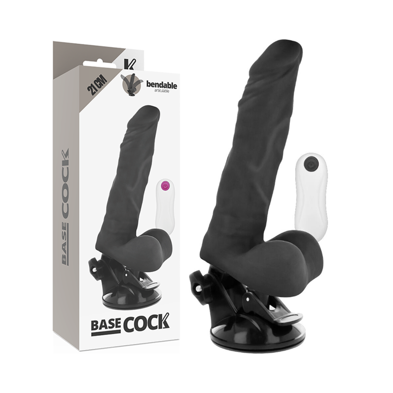 Basecock Artikulierbarer Vibrator Mit Fernbedienung Schwarz 21 cm...