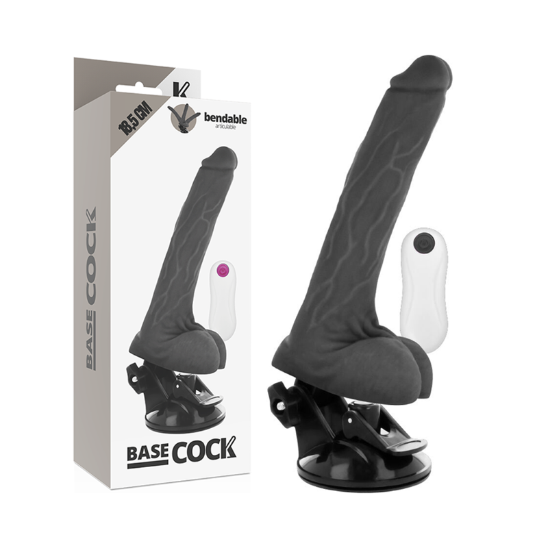 Basecock Artikulierbarer Vibrator Mit Fernbedienung Schwarz 18.5...