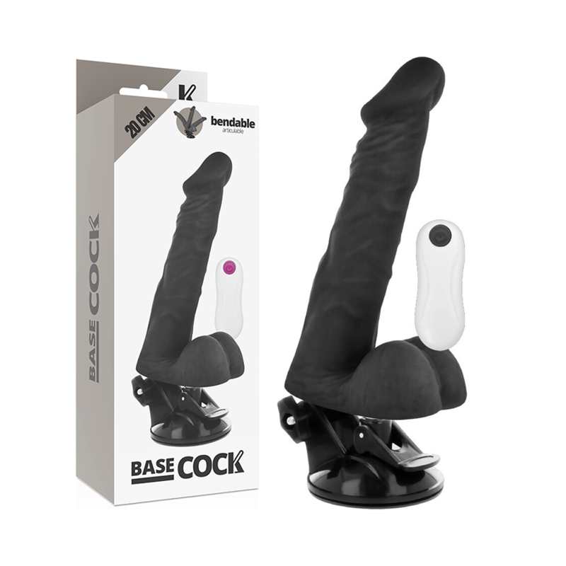 Basecock Artikulierbarer Vibrator Mit Fernbedienung Schwarz 20 cm...