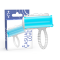 Casual Love Ring mit Zunge Vibrierendes Blau