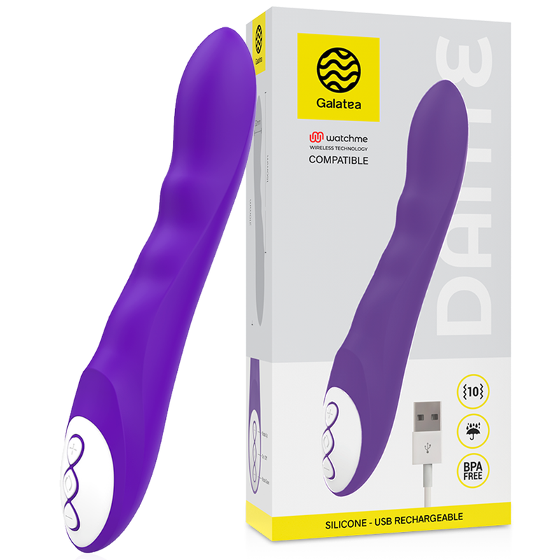 Galatea Dante Violetter Vibrator + Watchme-fernbedienung