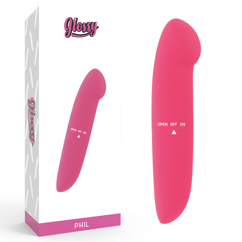 Glossy Phil Vibrator Rosa