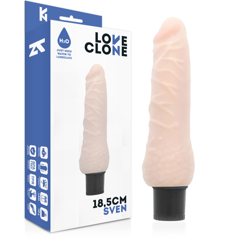 Loveclone Sven Selbstschmierender Vibrator 18.5 CM -o- 3.3 CM