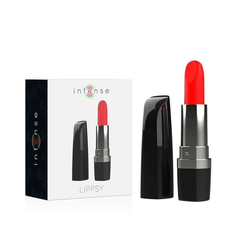 Intense Lippsy Lippenstift-Mini-Vibrator – schwarz, 10 Modi