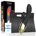 Ibiza Heating Rabbit-Vibrator mit Wärmefunktion Schwarz-Gold
