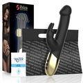 Ibiza Rotierender Rabbit-Vibrator Silikon Schwarz-Gold