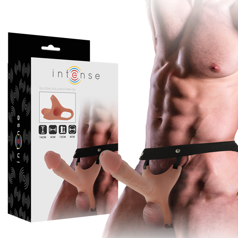 Intense Hohlgeschirr mit Silikon-dildo 16 X 3,5 CM