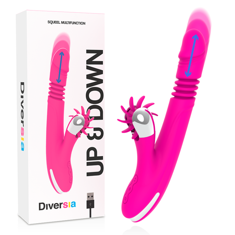 Diversia Rabbit-Vibrator Auf & Ab 24 cm – Multifunktion