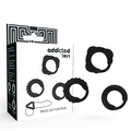 Addicted Toys C-Ring-Set – 3 Penisringe, schwarz