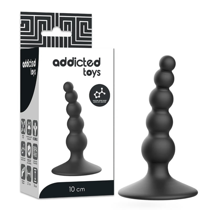 Addicted Toys Anal-Plug – schwarz, 10 cm, Silikon