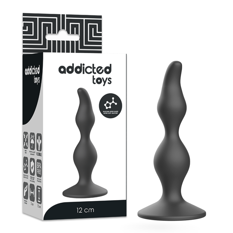 Addicted Toys Anal-Plug – schwarz, 12 cm, Silikon