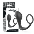 Addicted Toys Anal-Plug mit Silikon-Penisring – schwarz
