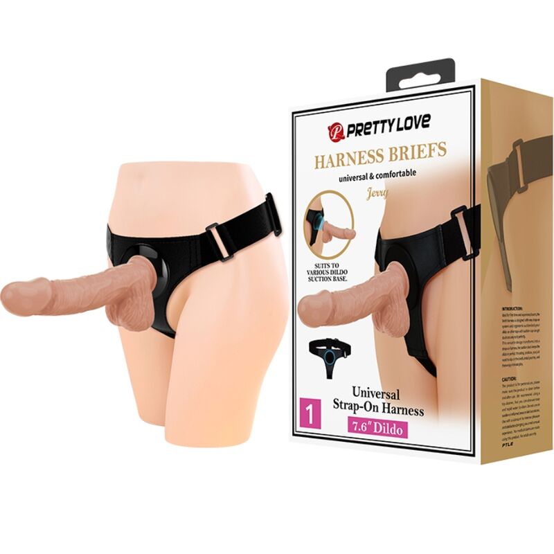 Pretty Love Universal-Harness-Hose mit Dildo Jerry 21,8 cm