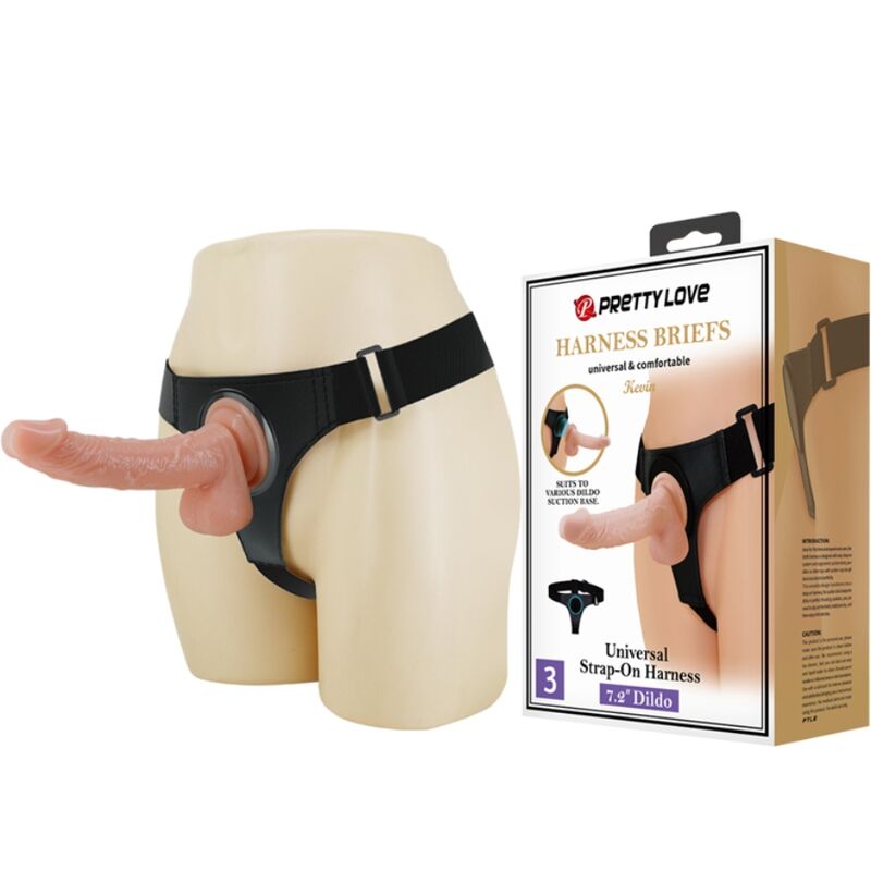 Pretty Love Universal-Harness-Hose mit Dildo Kevin 19 cm