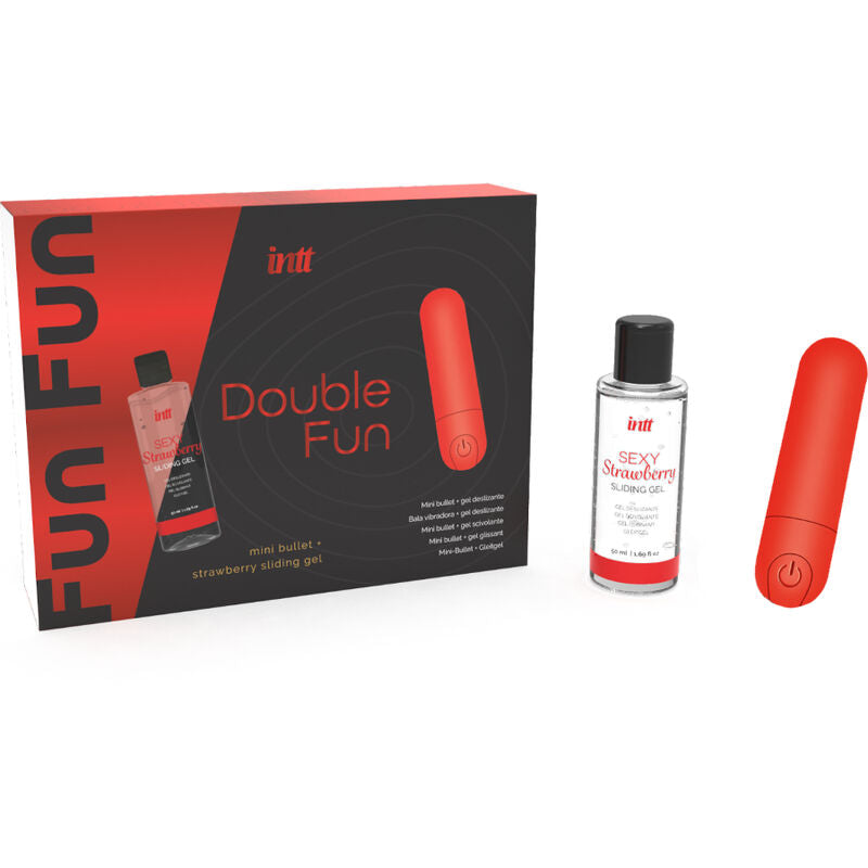 INTT Doppelter Spass-kit mit Vibrierender Kugel und Erdbeer-massagegel