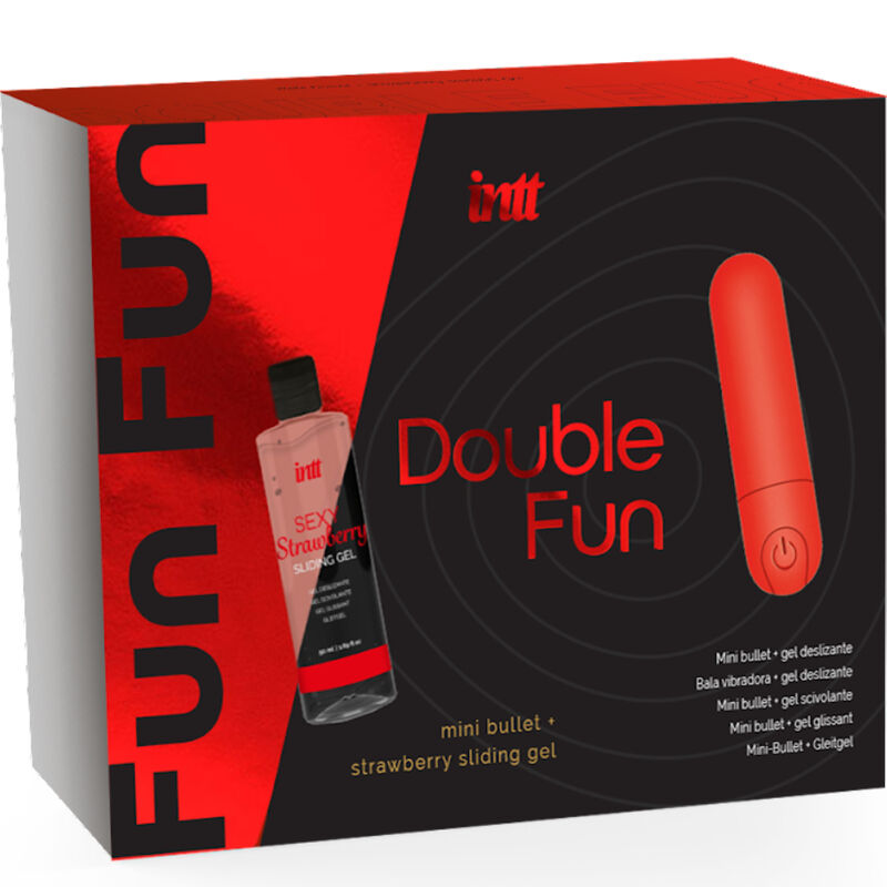 INTT Doppelter Spass-kit mit Vibrierender Kugel und Erdbeer-massagegel