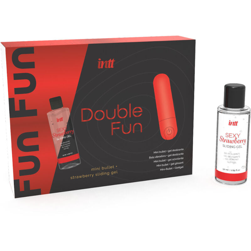 INTT Doppelter Spass-kit mit Vibrierender Kugel und Erdbeer-massagegel