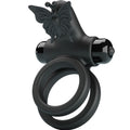 Pretty Love Doppel-Vibrationsring mit Stimulator – Schwarz