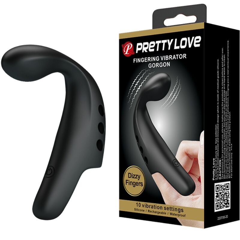 Pretty Love Gorgon Fingervibrator 10 Modi – Schwarz