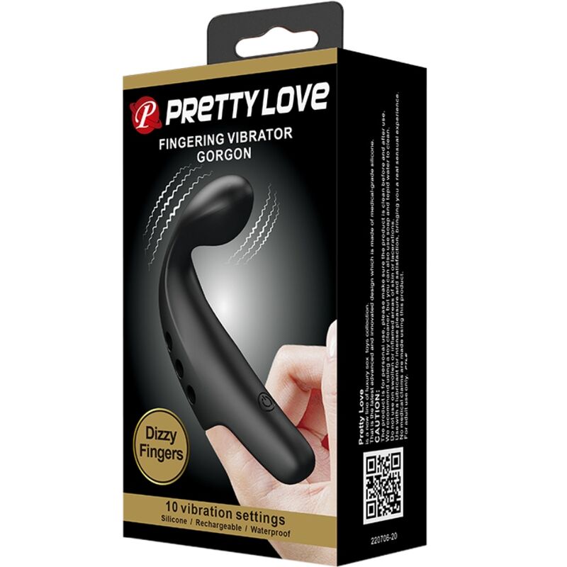 Pretty Love Gorgon Fingervibrator 10 Modi – Schwarz
