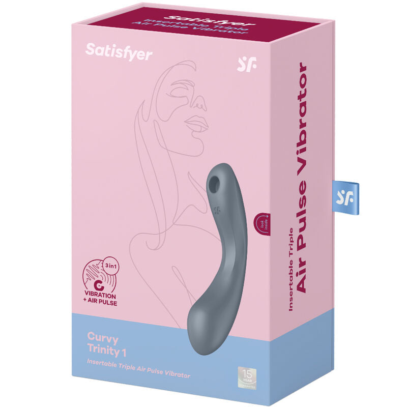 Satisfyer Curve Trinity 1 Air Pulse Vibration Grau