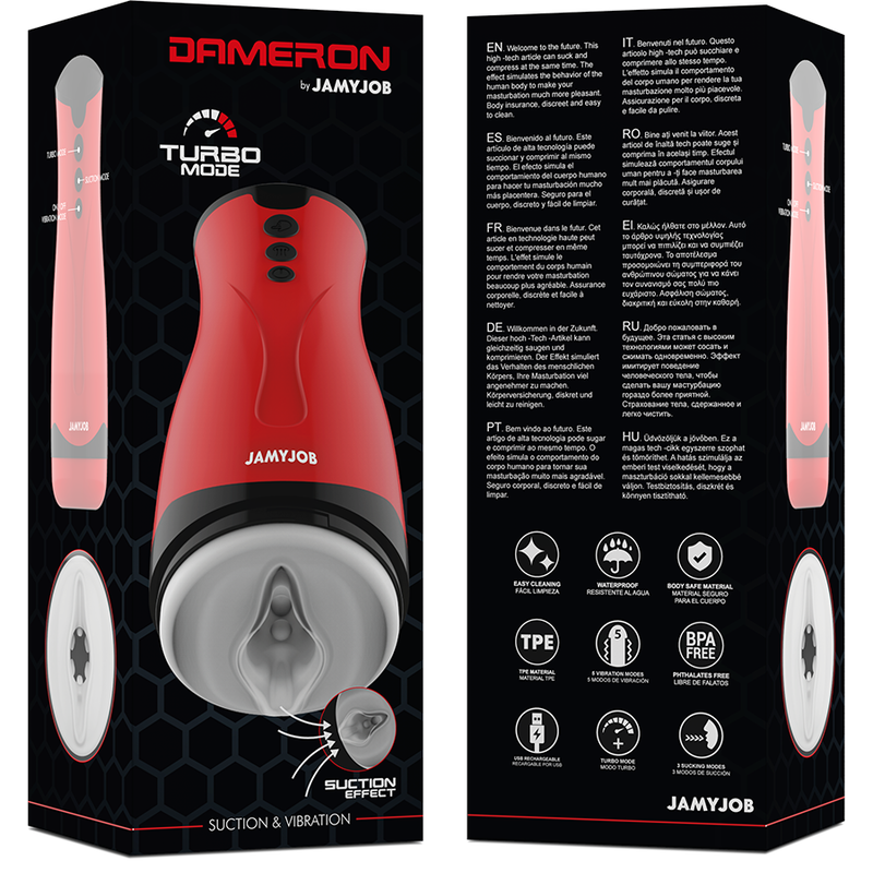 JamyJob Dameron Saug- und Vibrationsmasturbator