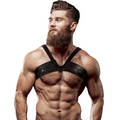 Fetish Submissive Brustgurt aus Ökoleder für Herren Brigade