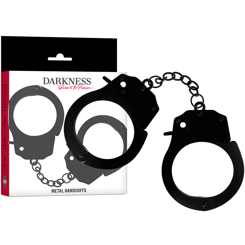 Darkness Handschellen aus Metall für Schwarze Hnde