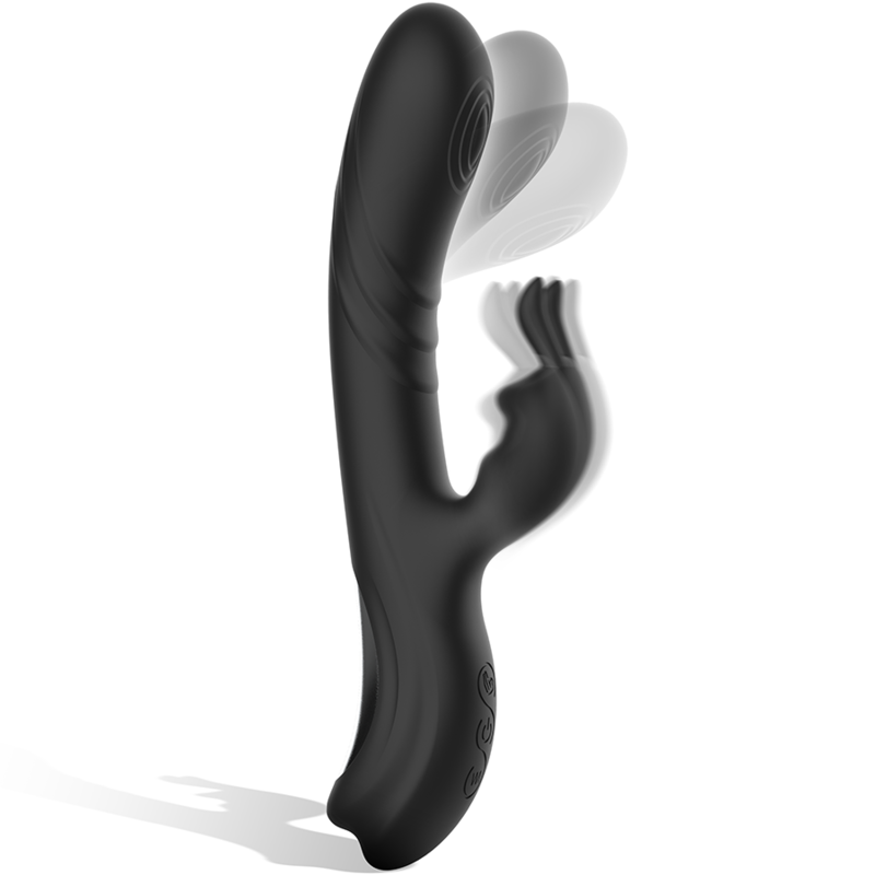Black&silver – Jamie Wiederaufladbarer Silikon-Kaninchenstimulator…