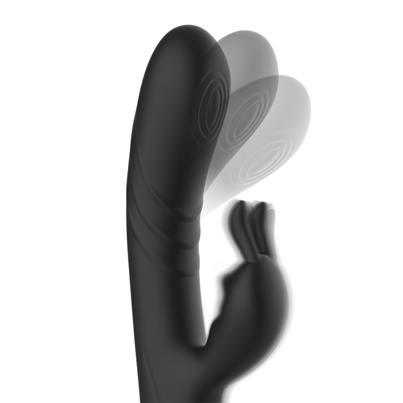 Black&silver – Jamie Wiederaufladbarer Silikon-Kaninchenstimulator…