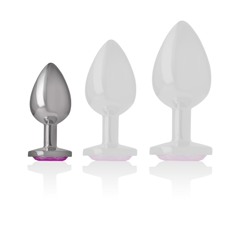 Intense – Aluminium-Metall-Anal-Stecker Rosa Herz Grösse S