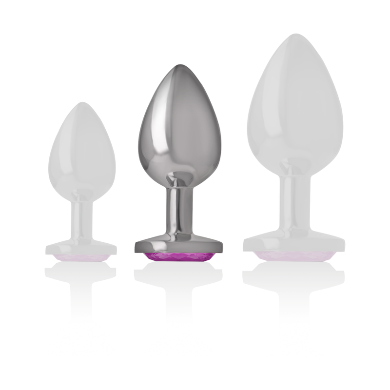 Intense – Aluminium-Metall-Anal-Stecker Rosa Herz Grösse M