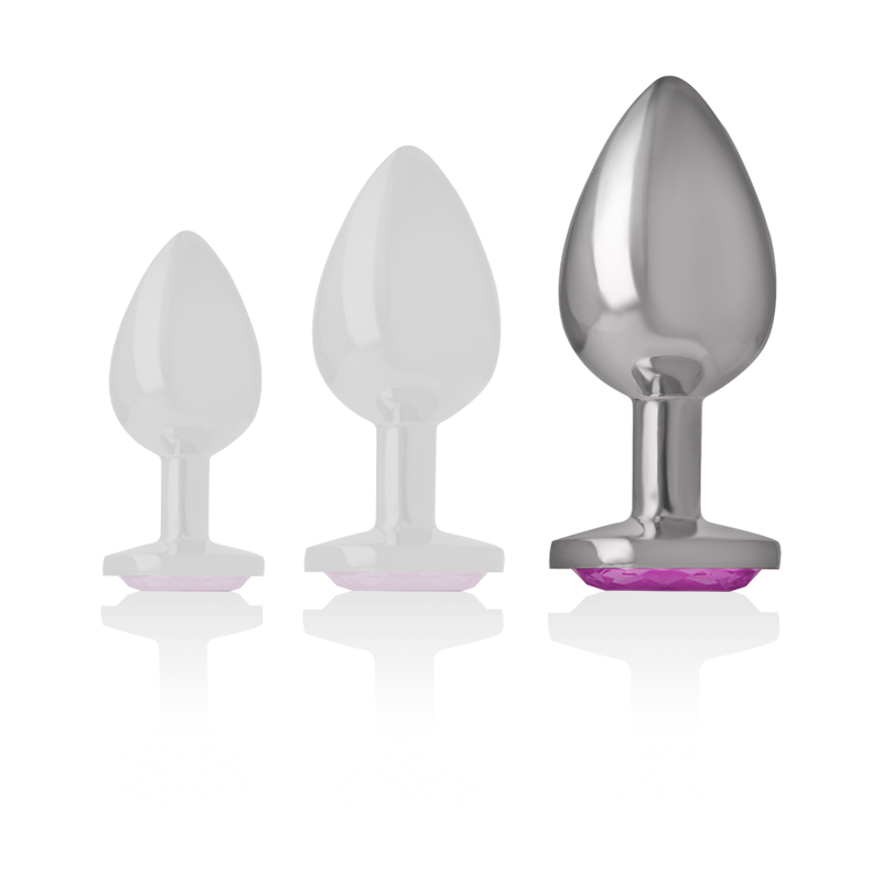Intense – Aluminium-Metall-Anal-Stecker Rosa Herz Grösse L