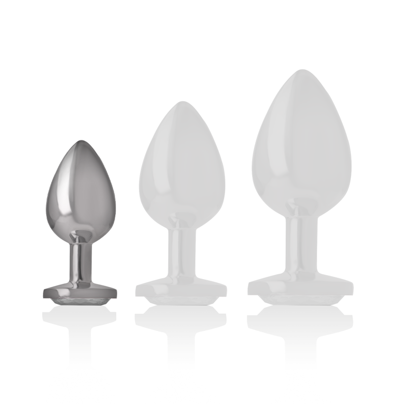 Intense – White Heart Aluminium Metall Anal Plug Grösse S