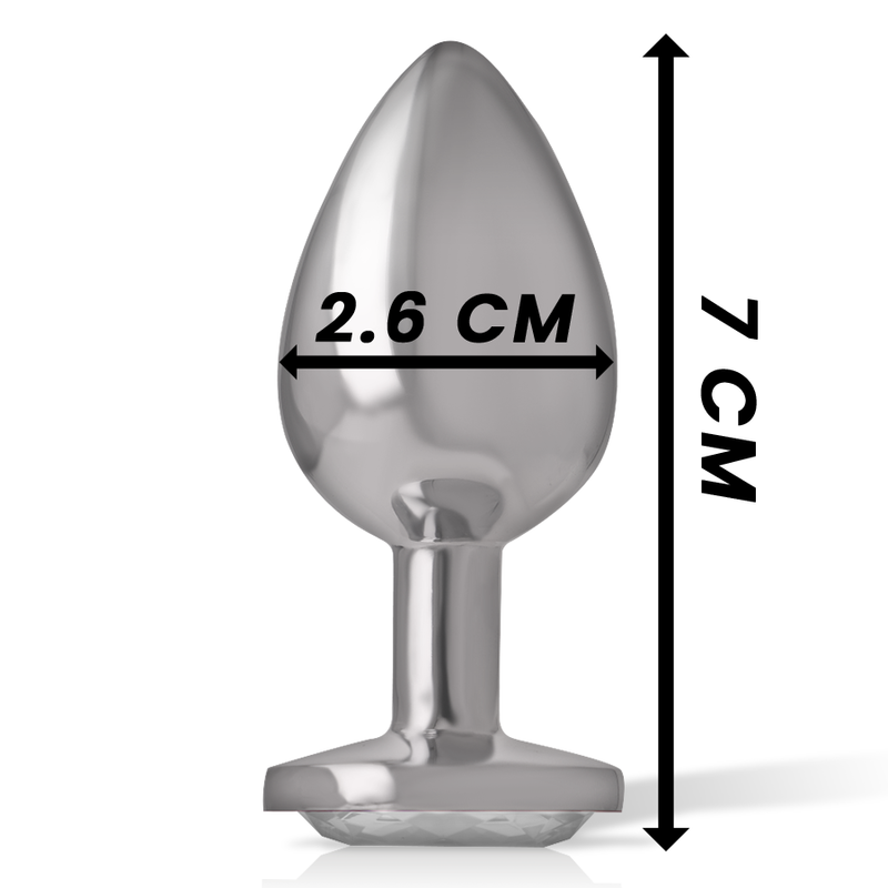 Intense – White Heart Aluminium Metall Anal Plug Grösse S