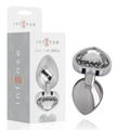 Intense – Analplug Metall Aluminium Weiss Herz Grösse L